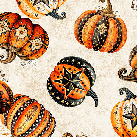 Jeepers Creepers - Decorative Pumpkin Toss - Cream