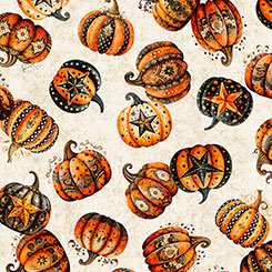 Jeepers Creepers - Decorative Pumpkin Toss - Cream