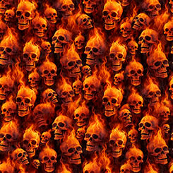 Gotta Have It - Flaming Skulls - Burnt Orange