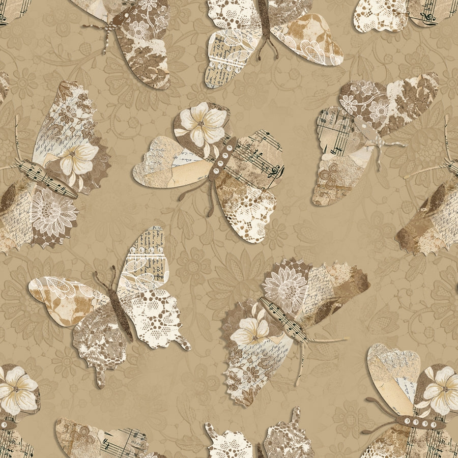 Modern Lace - Scrapbook Butterflies - Latte