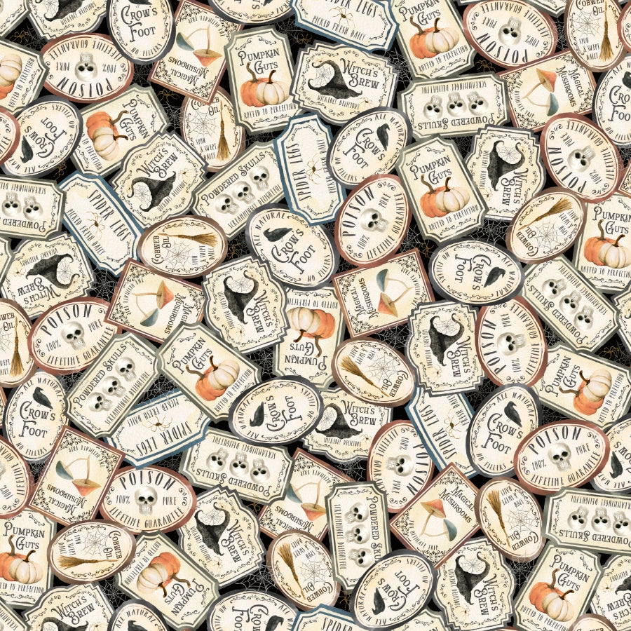 Hocus Pocus - Potion Labels - Black