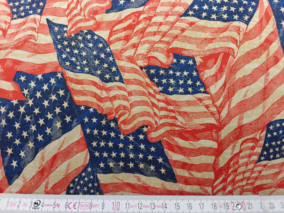 Canvas, Medium - Home of the brave - American Flags, Aged