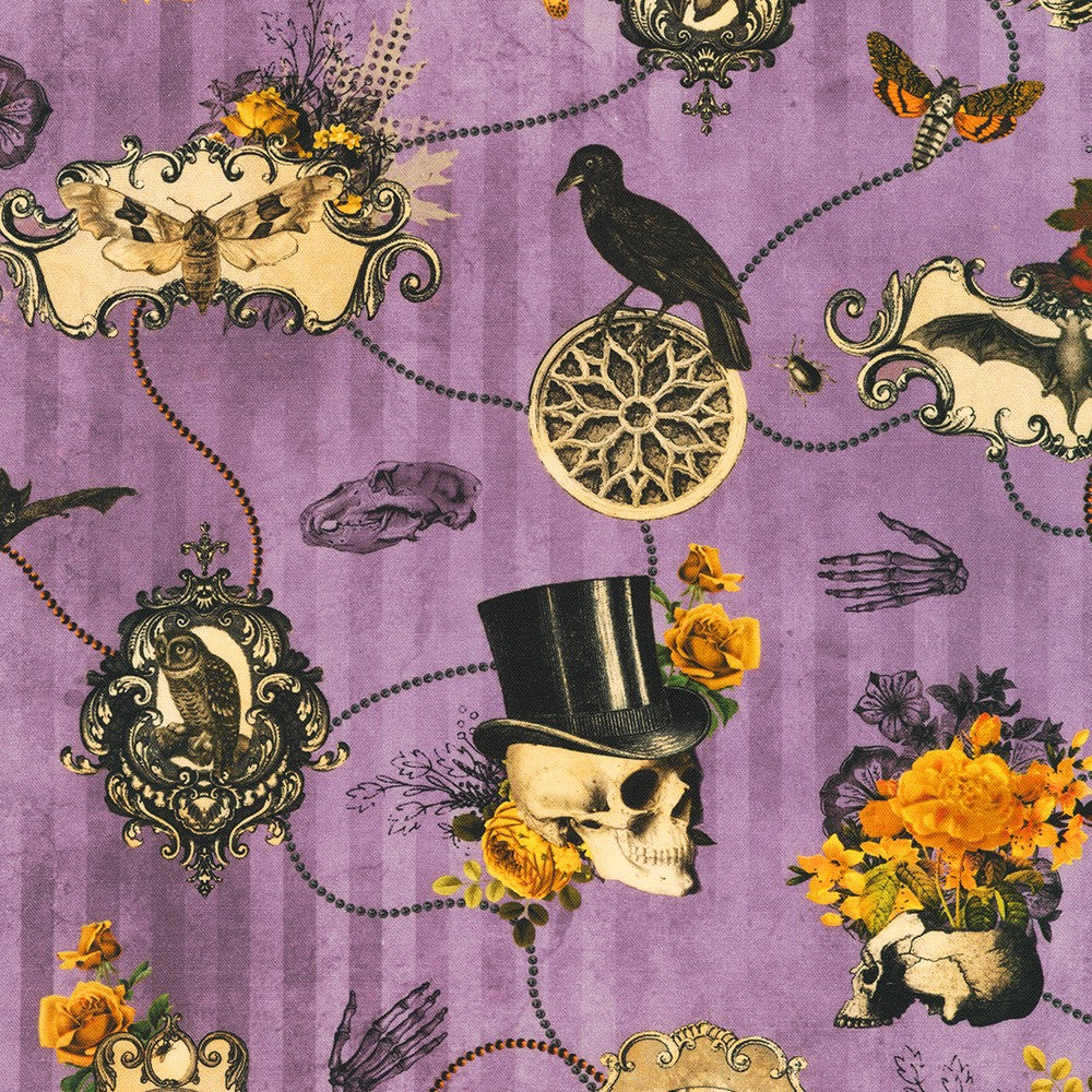 Dreadful Delights - Vintage Halloween wallpaper - Thistle