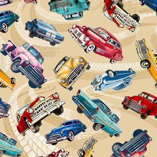 Route 66 - Classic Cars - Tan