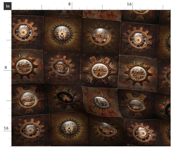 Steampunk Geared Fabric