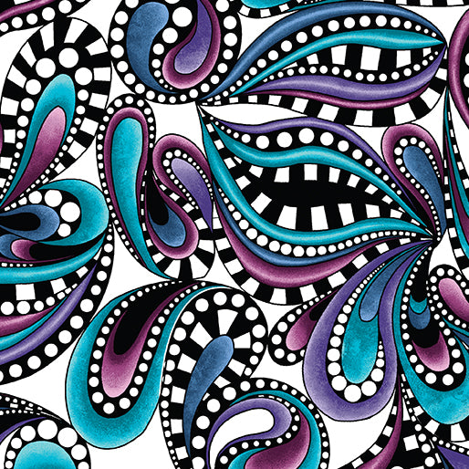 Xanadu - Paisley Rhythm Multi - White/Multi