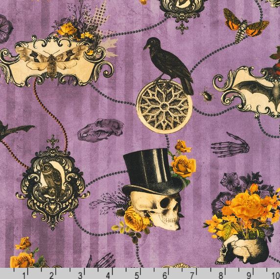 Dreadful Delights - Vintage Halloween wallpaper - Thistle