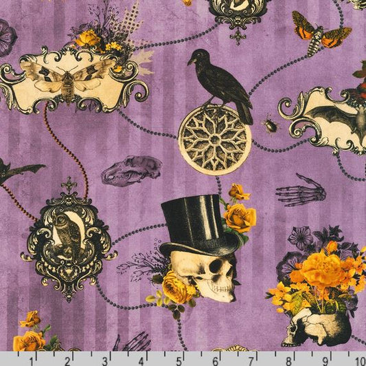 Dreadful Delights - Vintage Halloween wallpaper - Thistle