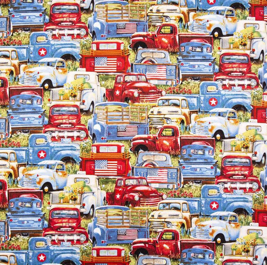 American Spirit - Packed Pickup Trucks
