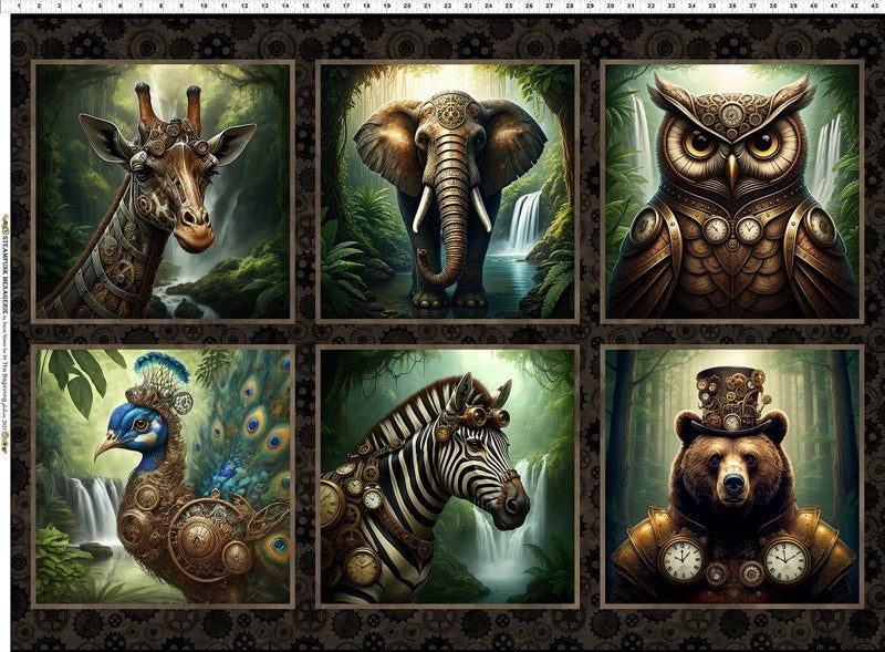 Steampunk Menagerie - Steampunk Animals Portraits PANEL