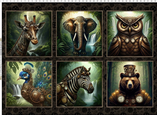 Steampunk Menagerie - Steampunk Animals Portraits PANEL