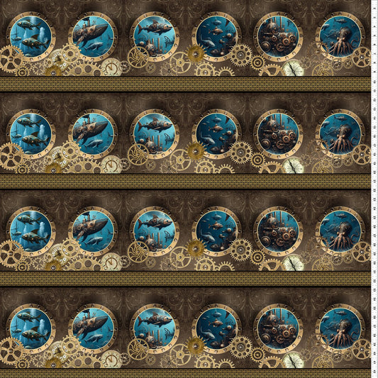 Steampunk Menagerie - Border - Multi