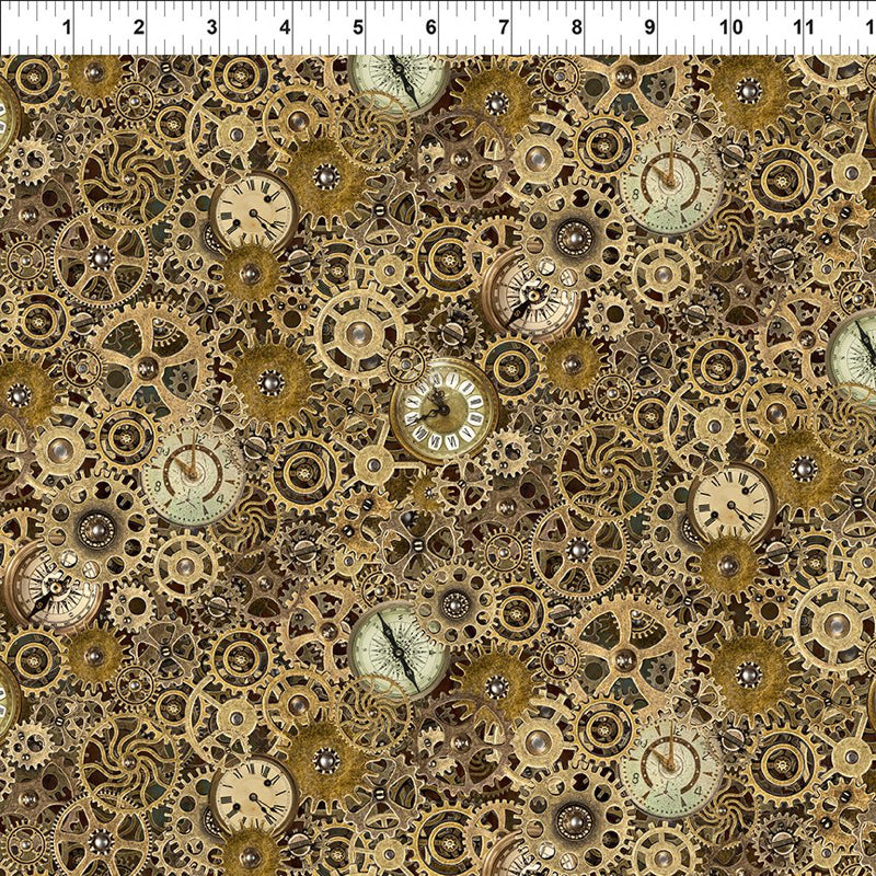 Steampunk Menagerie - Gears and Clocks - Gold