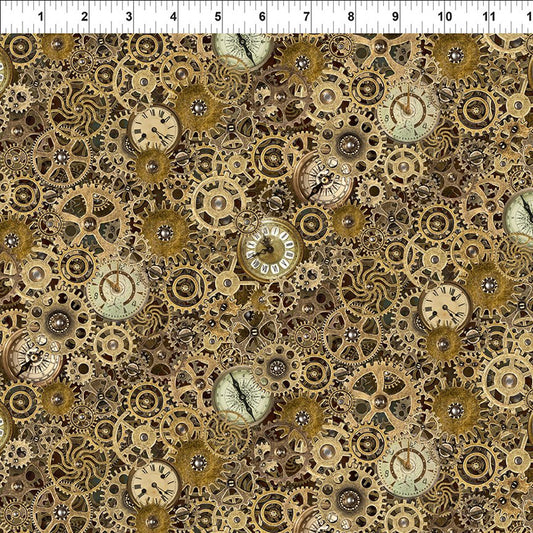 Steampunk Menagerie - Gears and Clocks - Gold