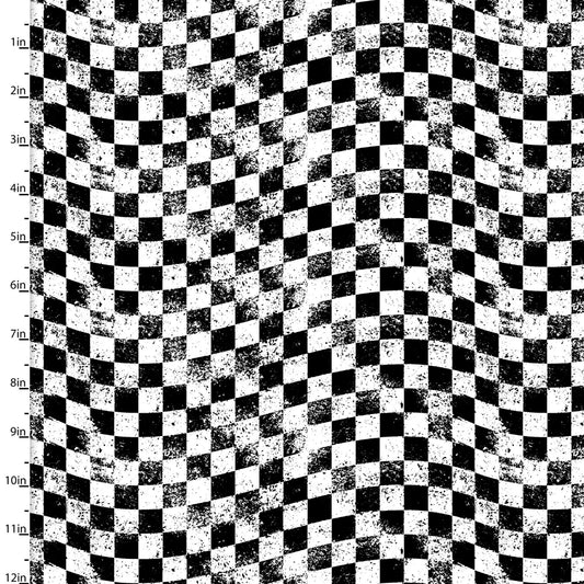 Mash the Throttle - Black and white checkered flag