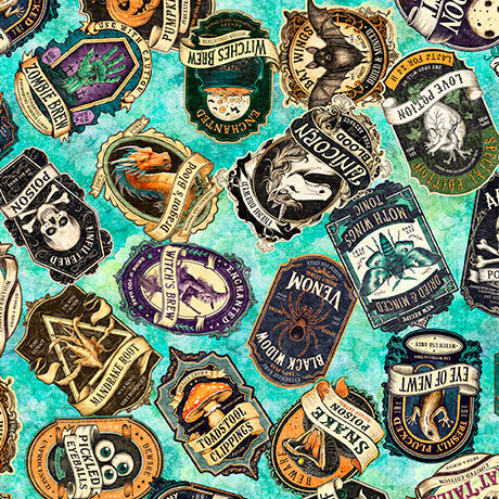 Witchypoo - Potion Labels - Turquoise