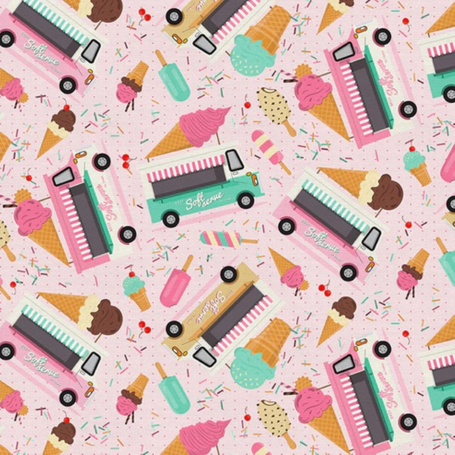 Canvas, medium - Ice Cream Dream - Pink/mint