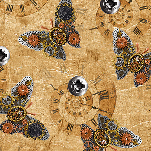 Full Steam Ahead - Butteflies and Bolts - Tan