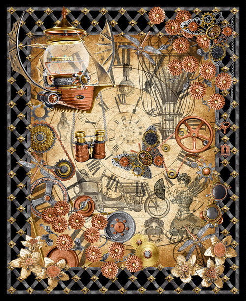Full Steam Ahead - Steampunk PANEL 91x112 cm (36x44") - Price per panel