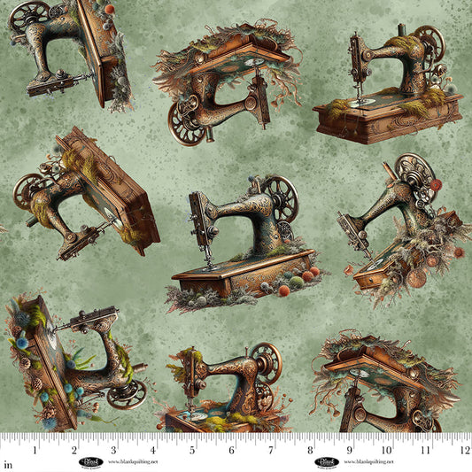 Forget Me Not - Vintage Sewing machines - Sage
