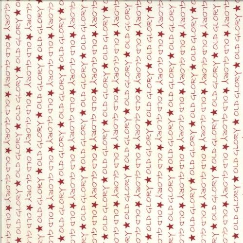 American Gathering - Old Glory, red writing on cream