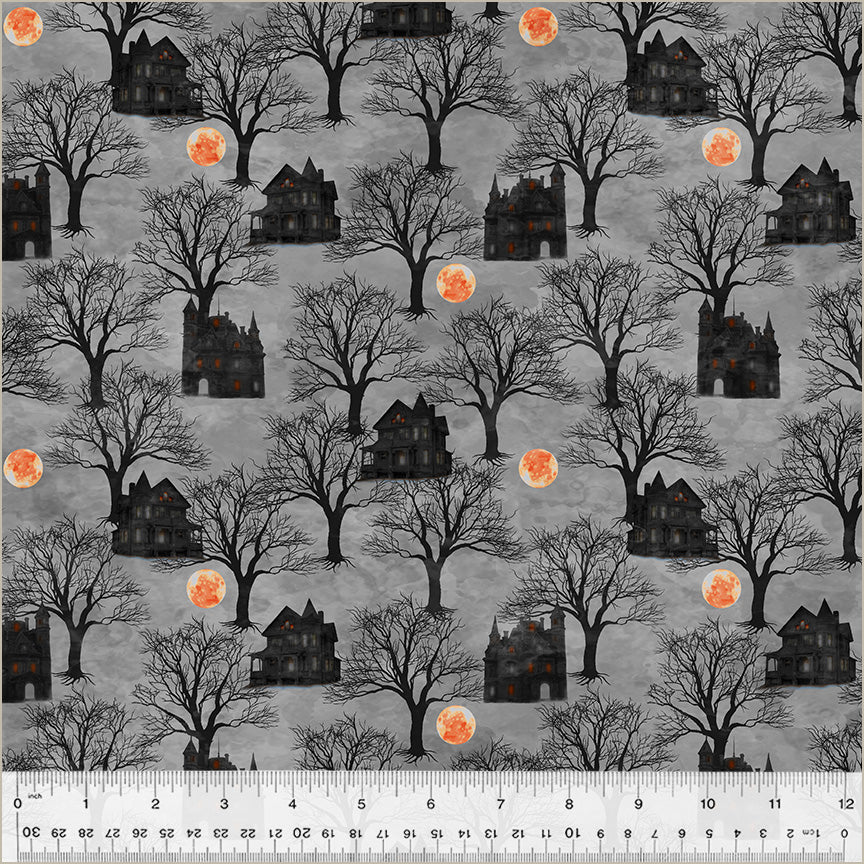 Full Moon - Haunted House - Grey