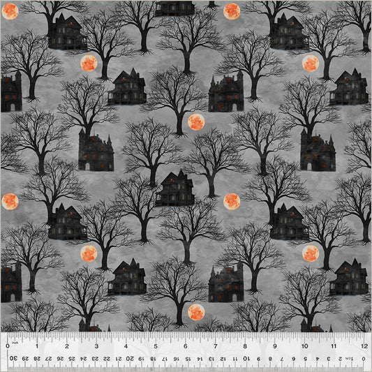 Full Moon - Haunted House - Grey