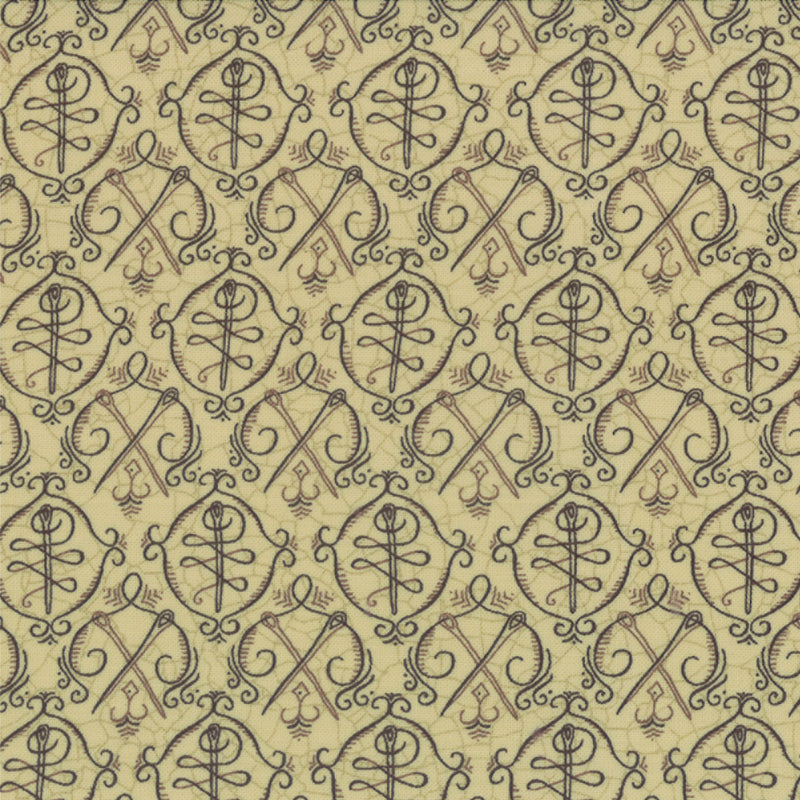 Piecemakers - Needle and thread on beige background