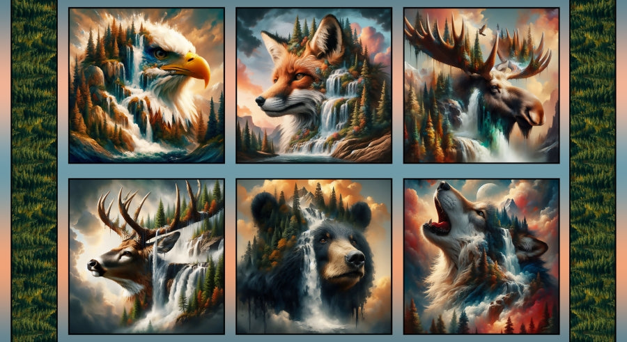 Wilderness Song - Wildlife Blocks PANEL