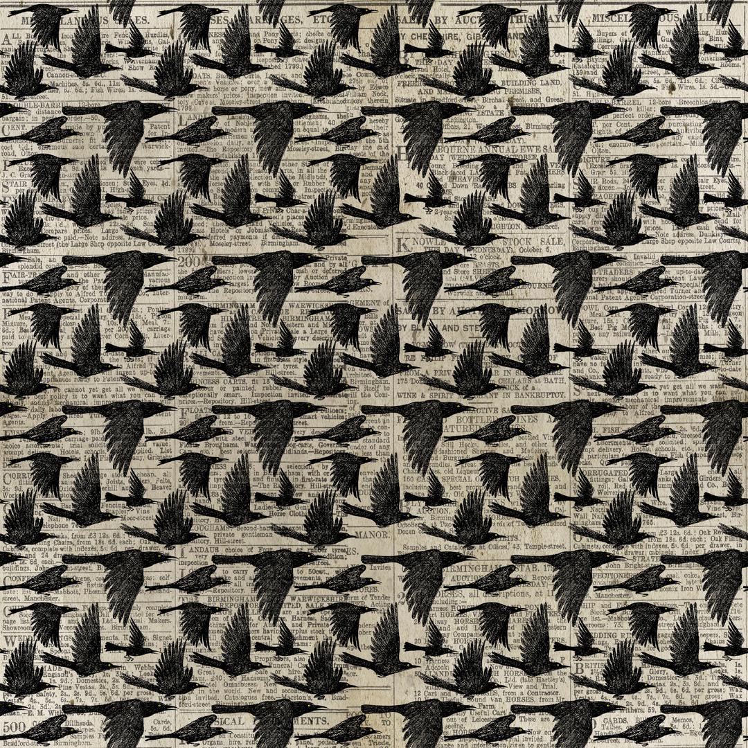 Canvas, Medium - Frightful - Crows Black