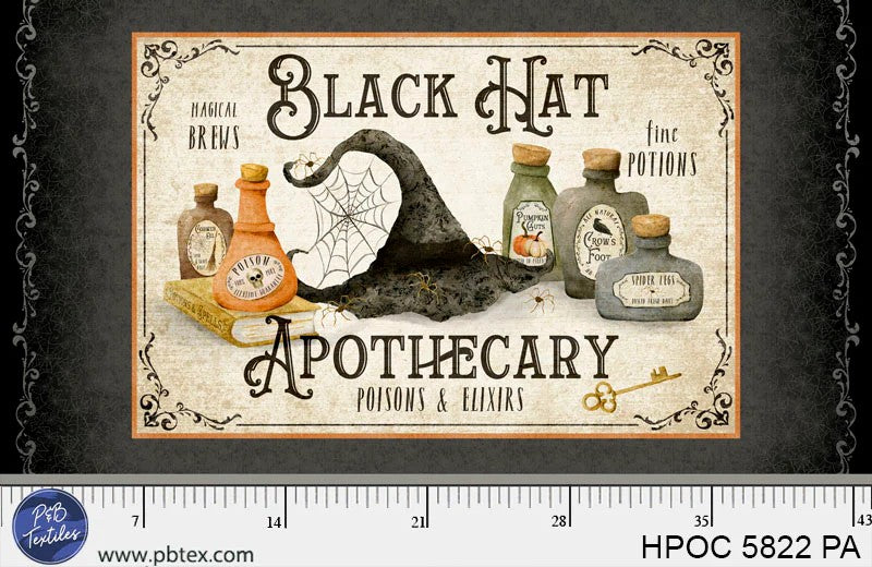 Hocus Pocus - Apothecary PANEL 60x110 cm (24x42") - Price per panel