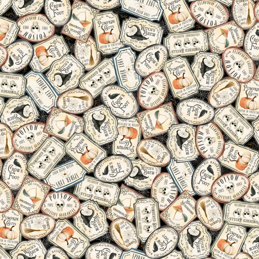Hocus Pocus - Potion Labels - Black