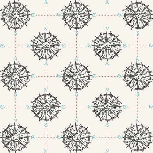 Smooth Seas - Compass - Pacific Fabric