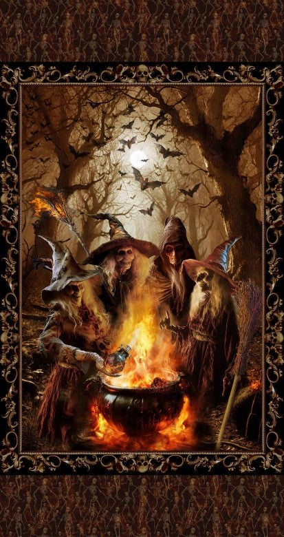 Nightmare at Halloween - Witches Forest PANEL - Brown